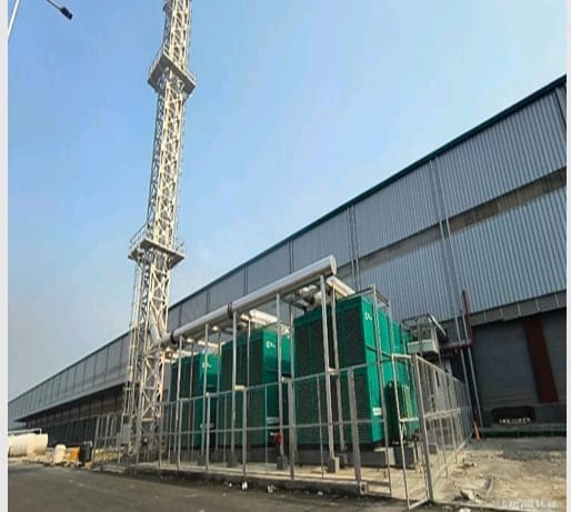 3X2000 KVA DG Set with 30 Mtrs Height DG Stack – Bluesen Enco